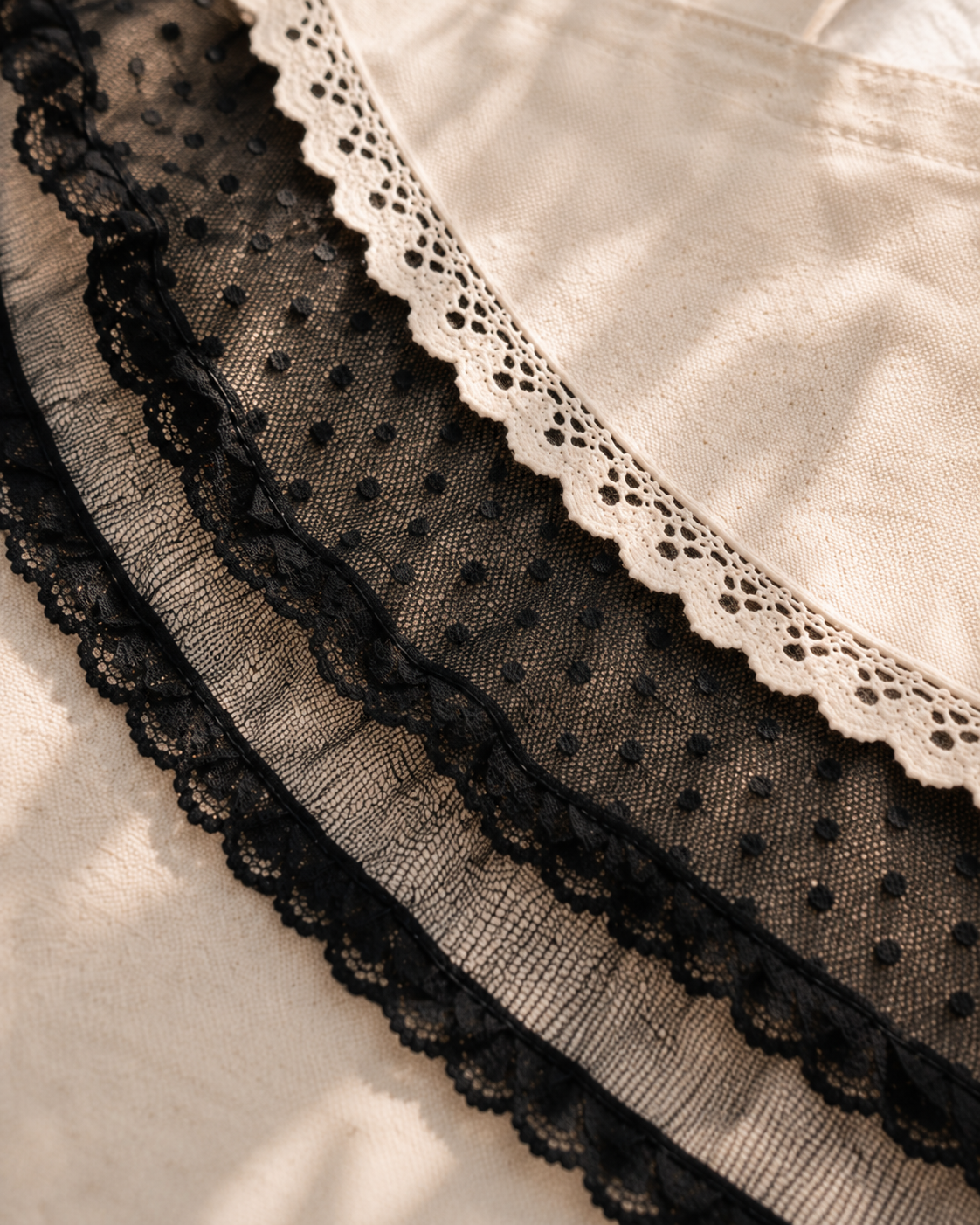 Canvas Lace Tote