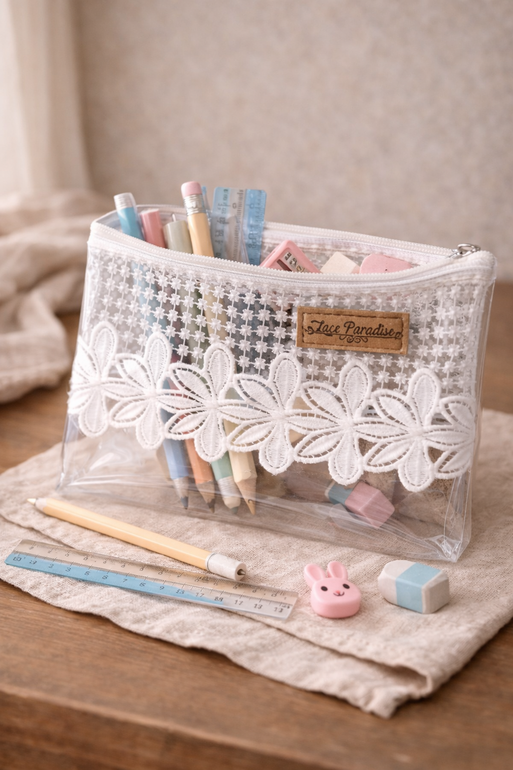 Transparent Lace Pouch