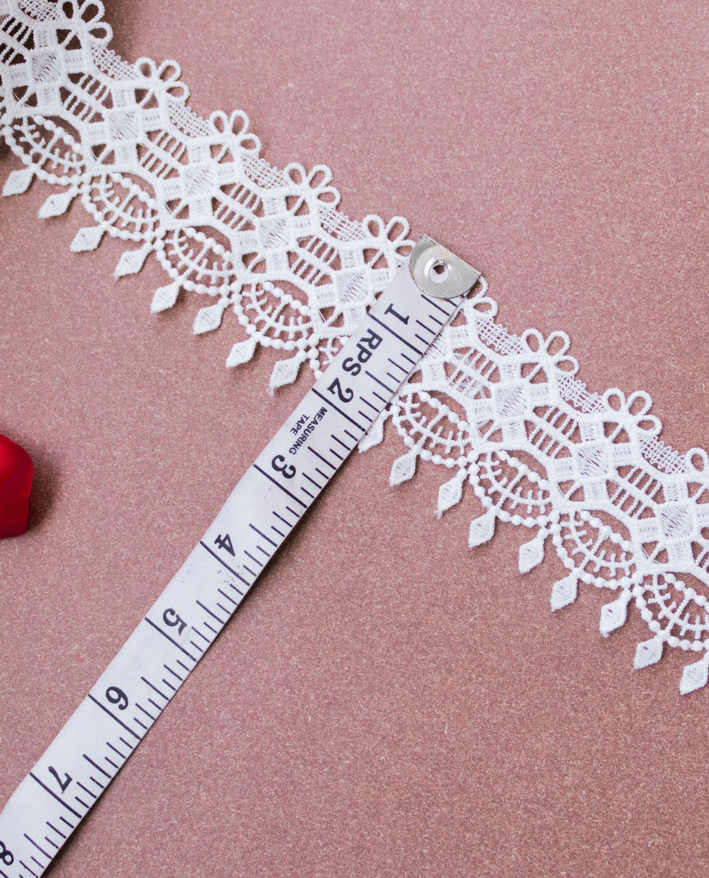 GPO Lace - Geometric Diamond Pattern & Hanging Tassel Motifs (Width - 2 Inch)