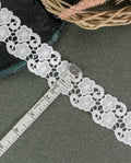 GPO Lace - Five-Petal Floral & Swirl Sequin Detailing (Width - 1.5 Inch)