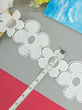 GPO Lace - Big and Small Floral motif Lace (Width - 4 inch)