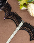 GPO Lace - Scallops with checks and sequins (Width - 2 inch)