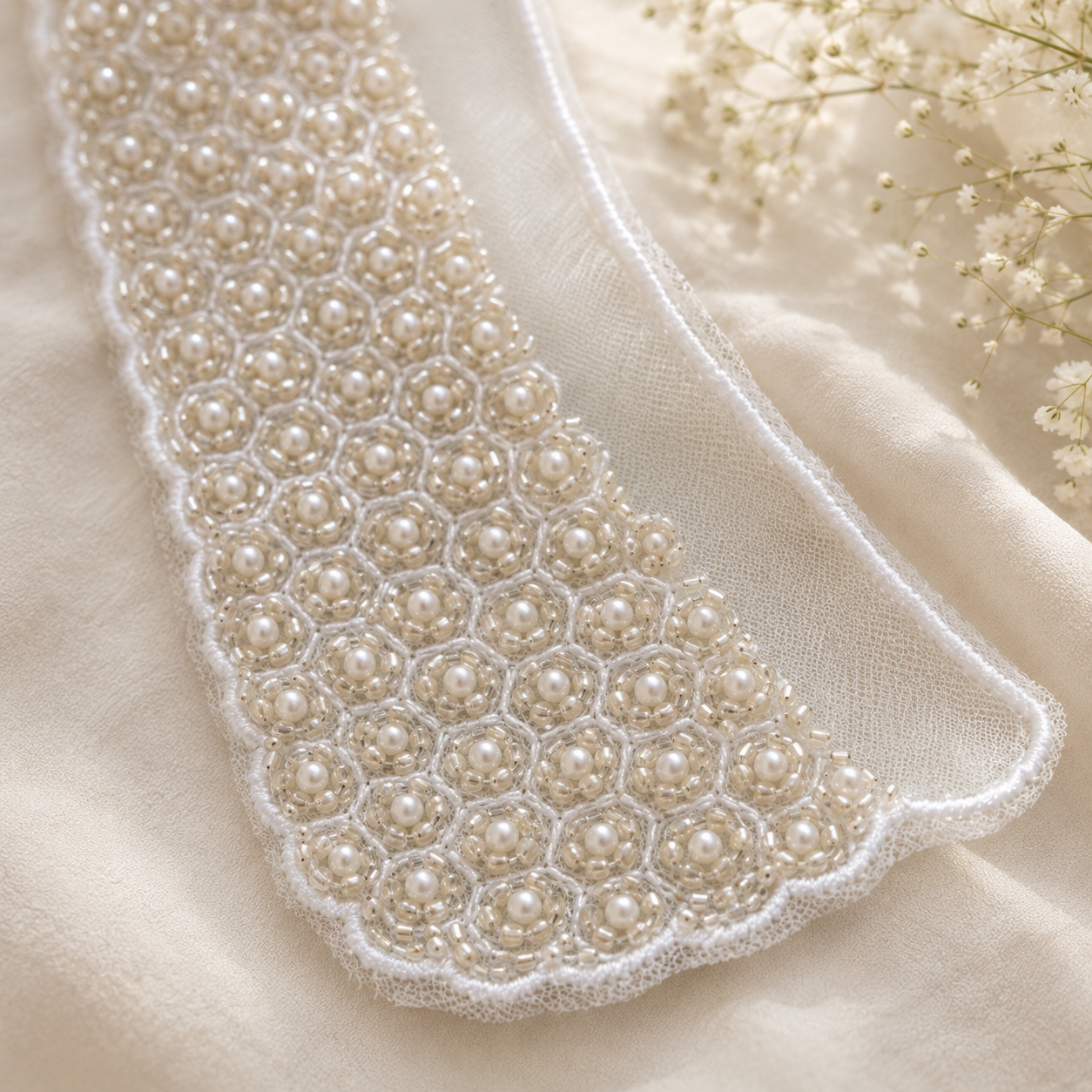 Beaded Organza Collar