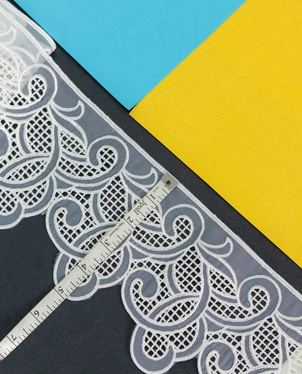 Organza Lace - Cutwork Swirl Organza Lace (Width - 5 inch )