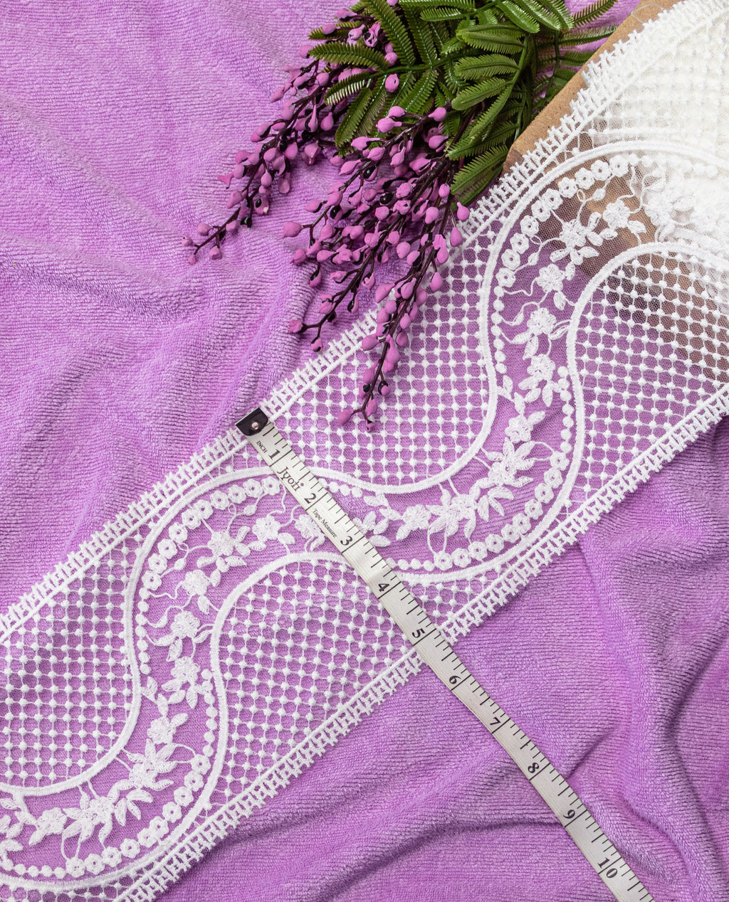 Net Lace - Parallel Border with Wave (Width - 5 inch)