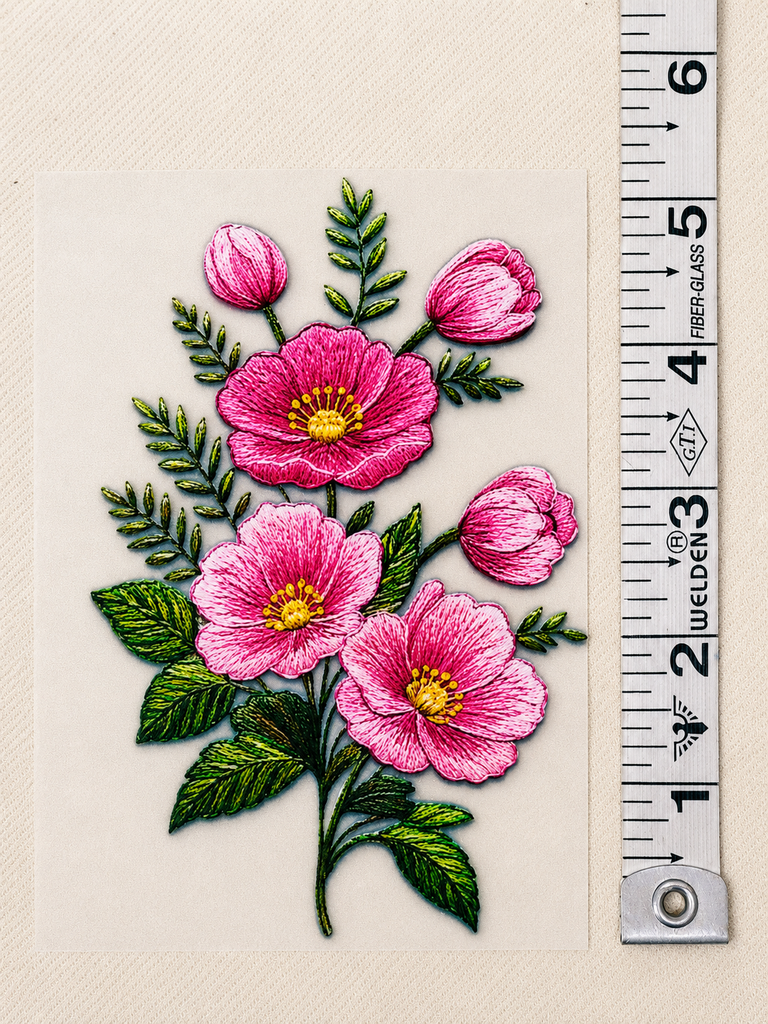 Iron-on Appliqué  (Pink Bouquet)