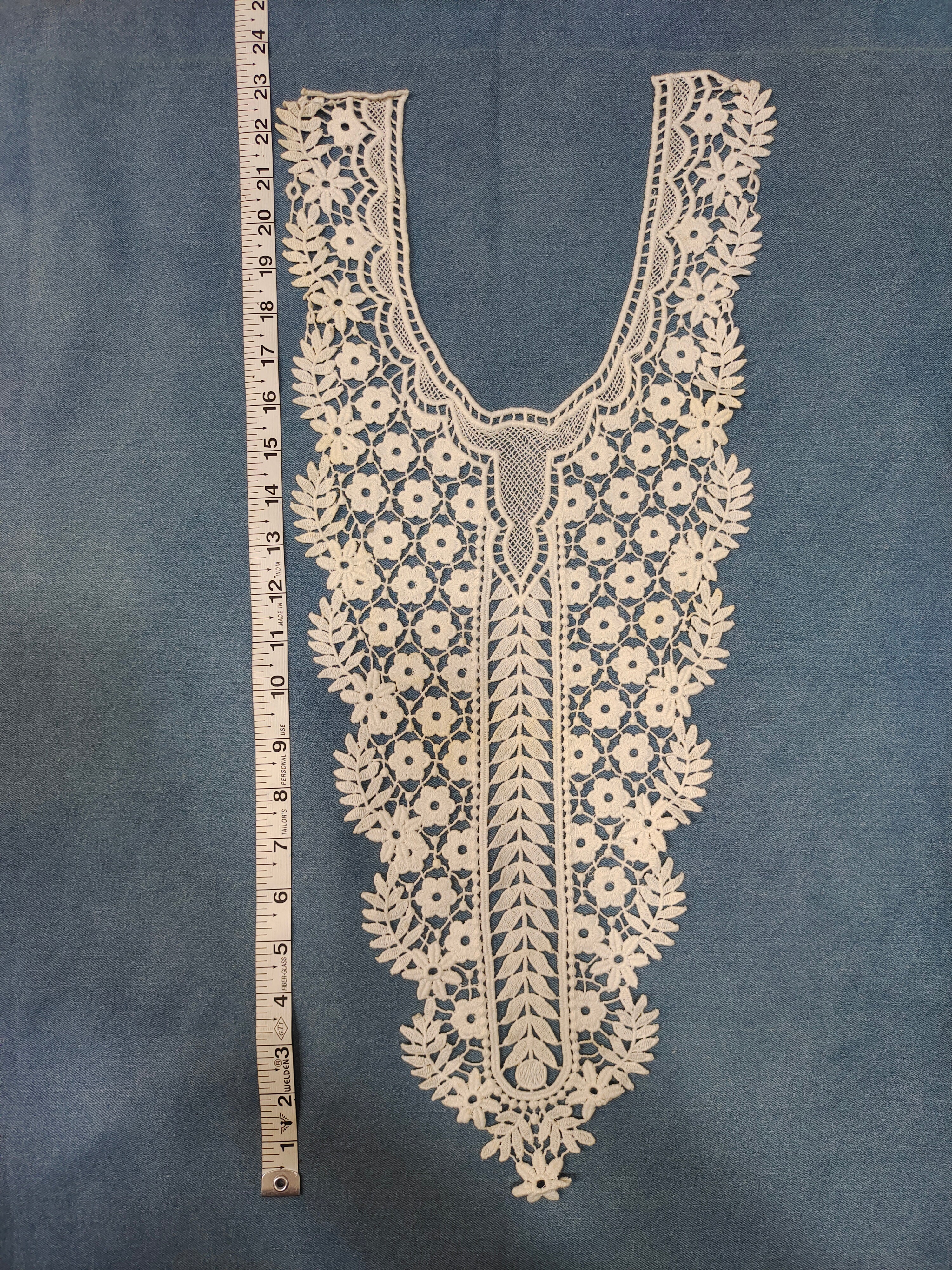 Heavy Floral Embroidered Kurti Front Neck Panel