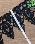 GPO Lace - Broad Crown Scallop Thick Black Lace (Width - 6 inch)