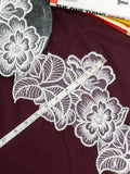 Net Lace - Floral Motifs Broad Lace with sequins (Width - 6 inch )