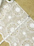 Net Lace - Georgette Cutwork floral Lace (Width - 10 inch)