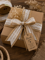 Rustic Net Lace on Burlap Belt