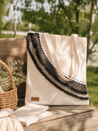 Canvas Lace Tote
