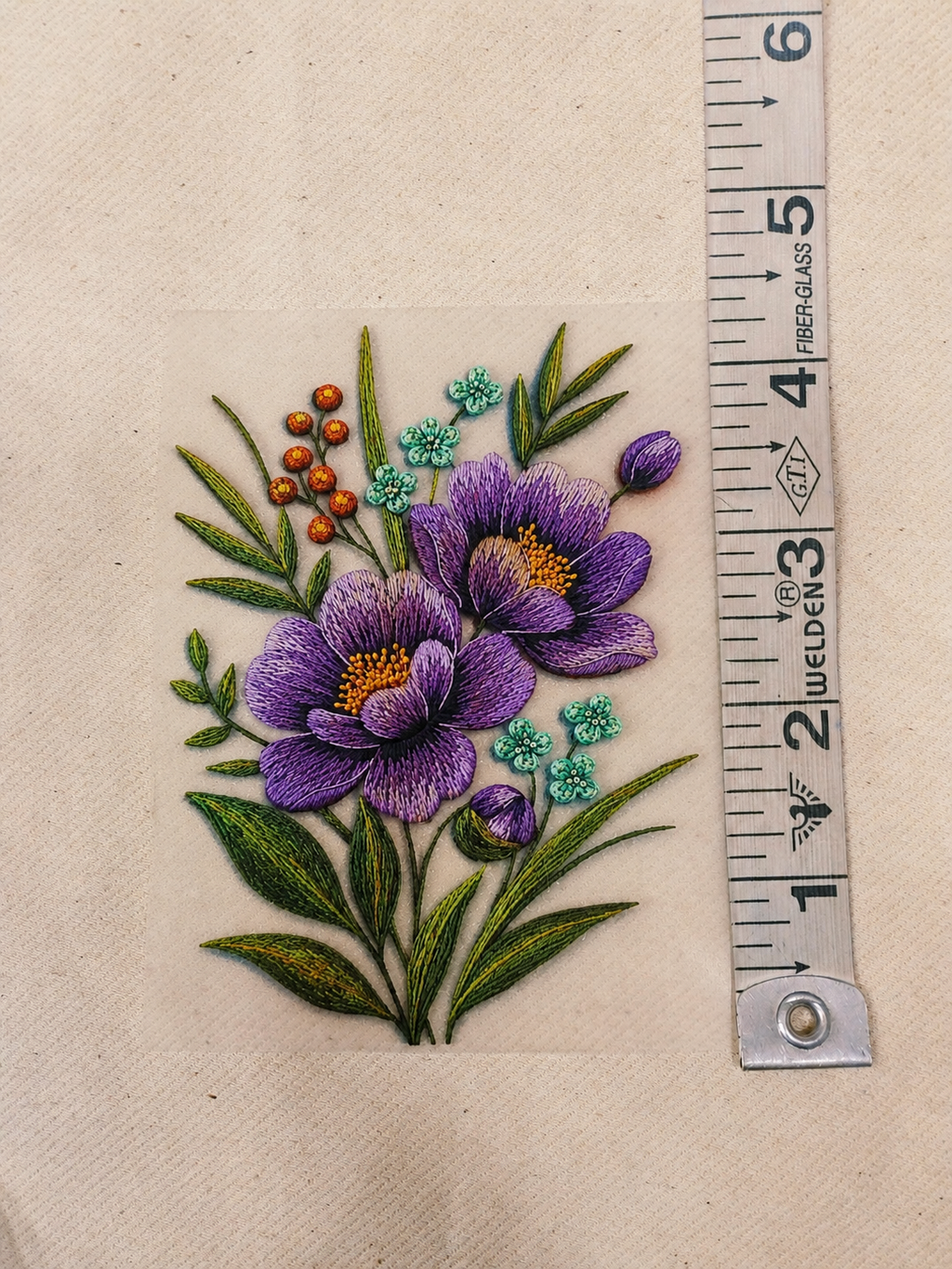 Iron-on Applique (Lavender Bloom)