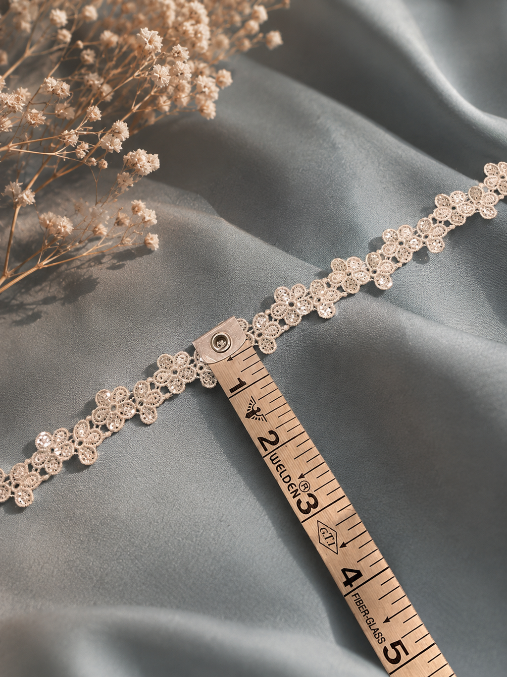 Guipure Sequin Lace (Width-0.75”)