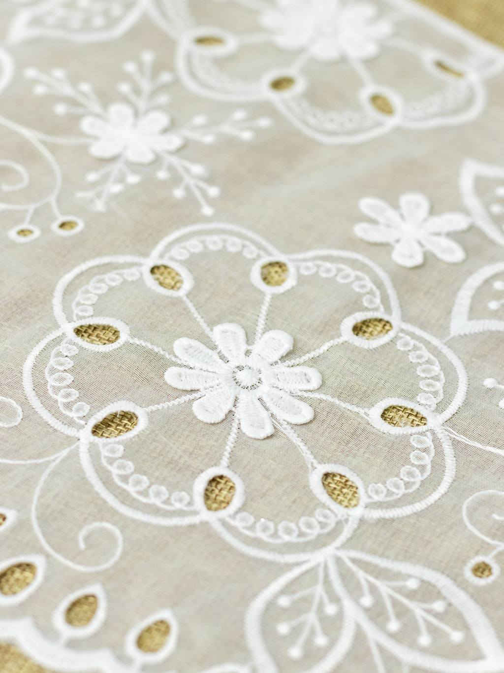 Net Lace - Georgette Cutwork floral Lace (Width - 10 inch)
