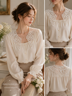 Guipure Abstract Cutwork Collar