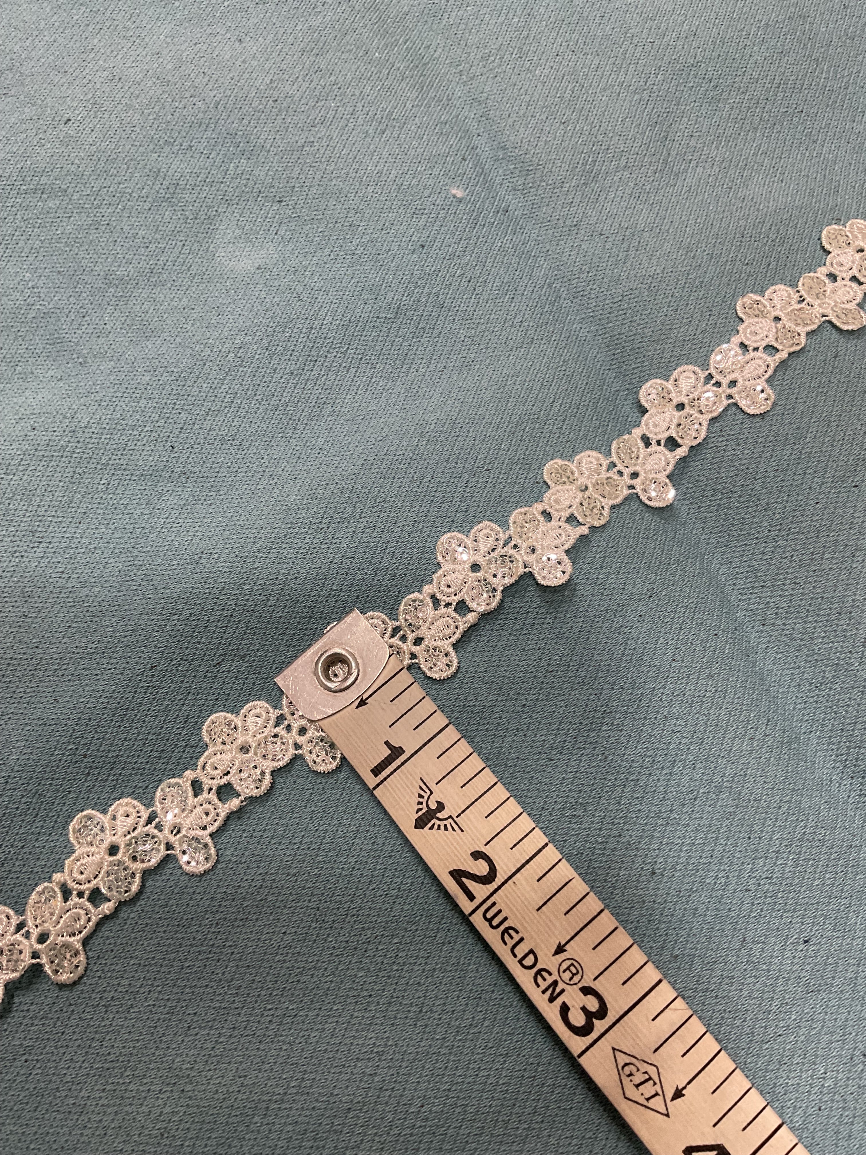 Guipure Sequin Lace (Width-0.75”)