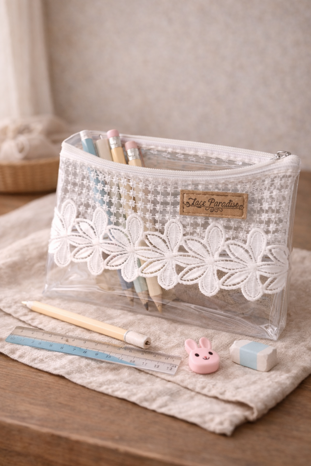 Transparent Lace Pouch