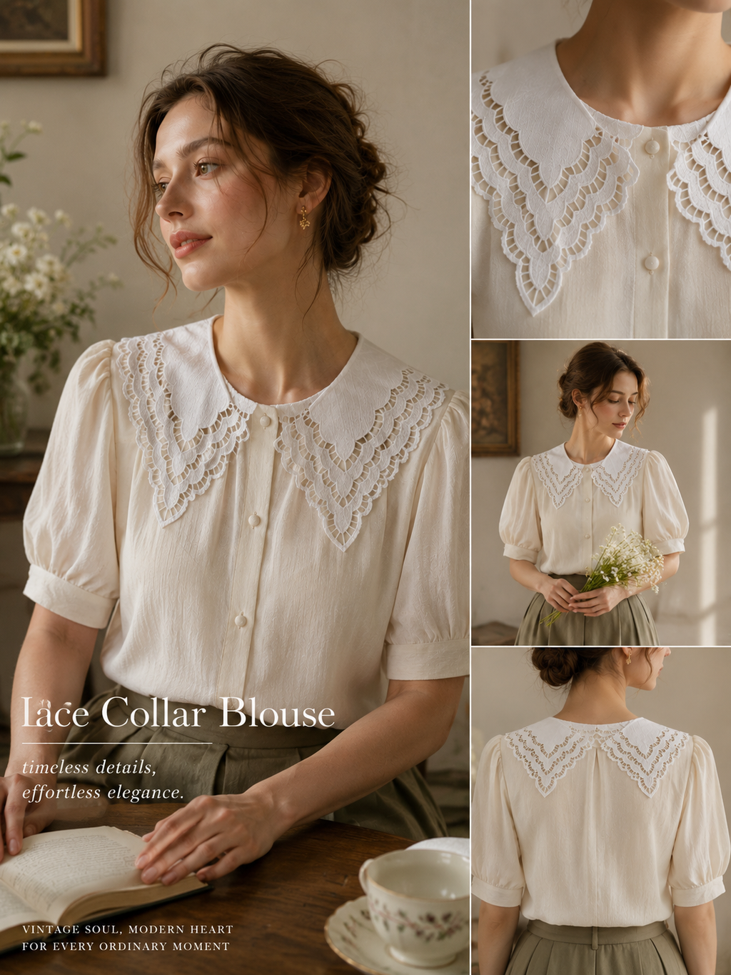 Guipure 3 Layer Scallop Collar