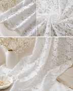 Small Flowers all over Chantilly Lace Fabric (Width - 56 inch)