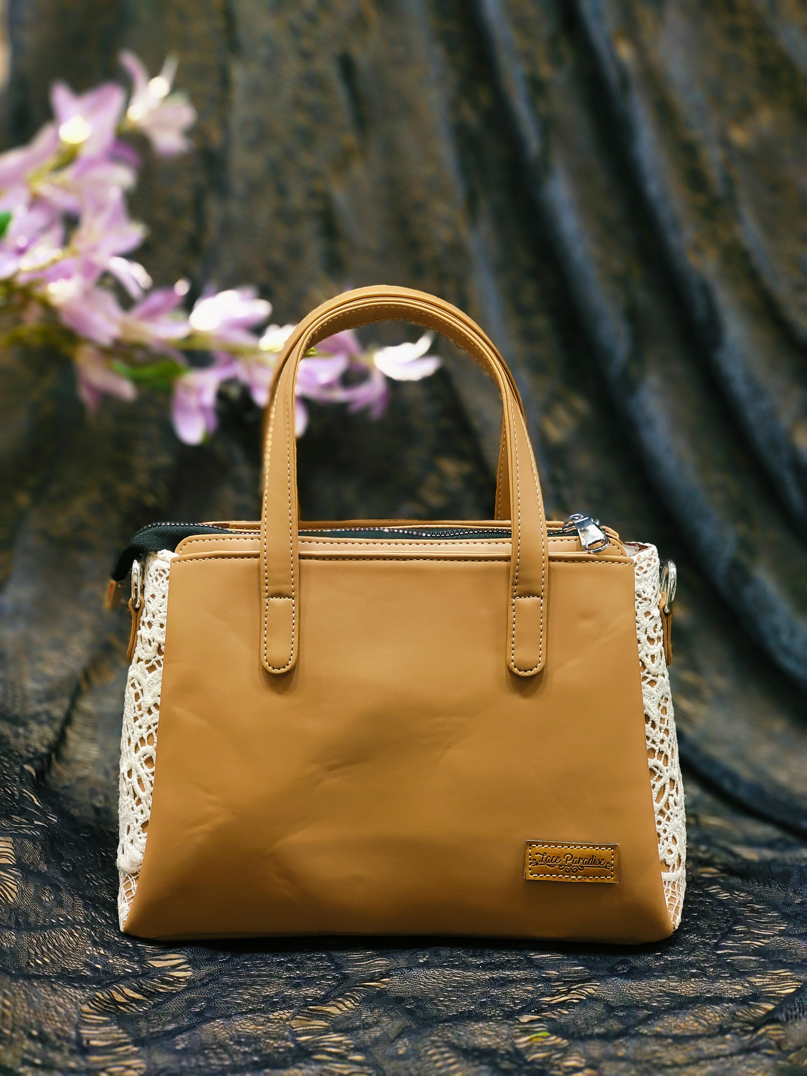 Elegant Tan Structured Handbag for Women