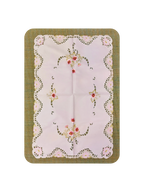 Floral Lace Embroidered Table Runner / Center Table Cover (34 × 22 Inch)