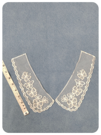 White Butterfly Embroidered Collar Lace Applique Pair