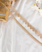Gold Lace - Semi Crochet Rose Gold Edging (Width - 0.5/0.75 inch)