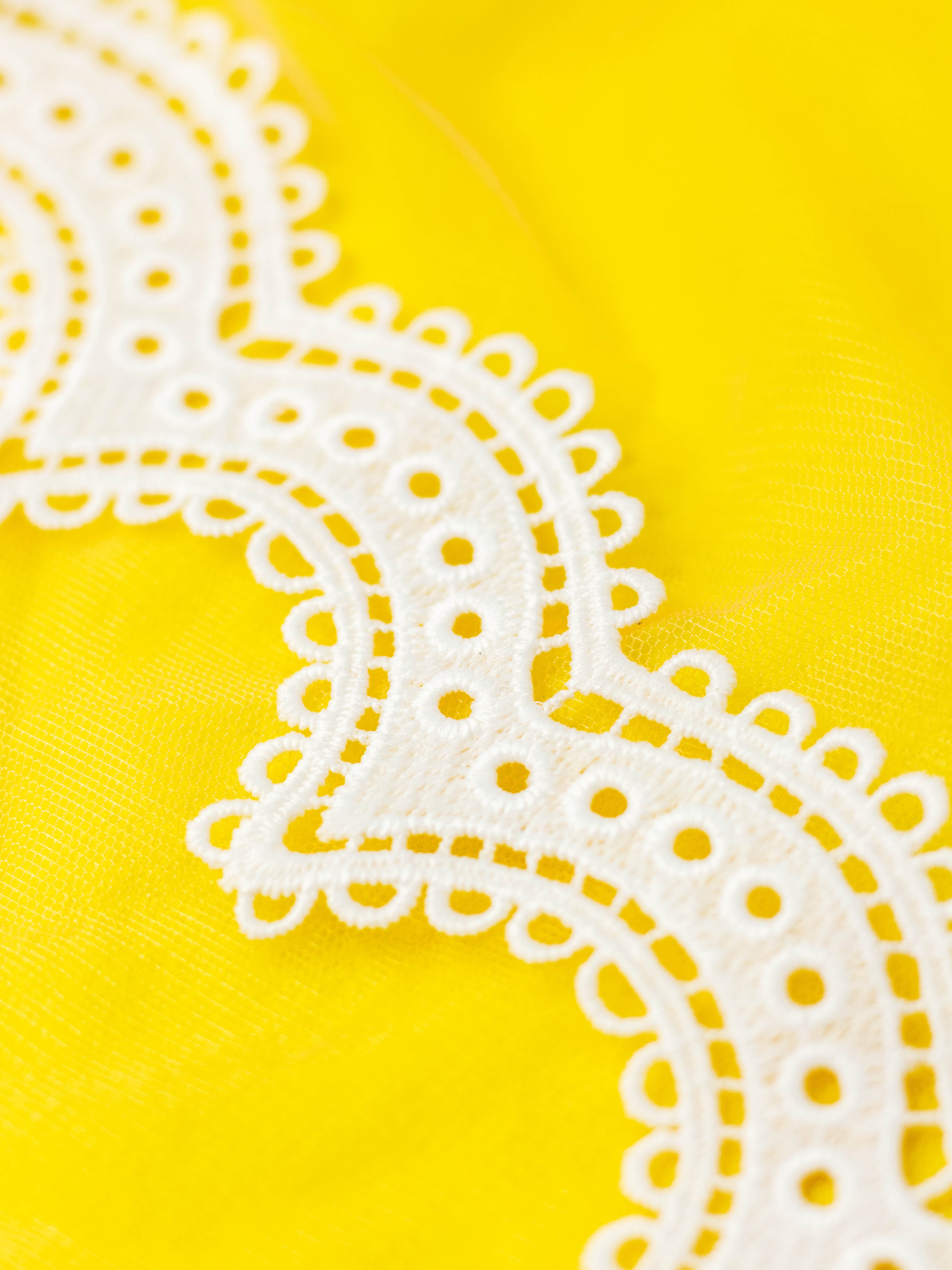 GPO Lace - Small Scallops with Eyelets (Width - 2 inch)