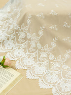 Net Lace - Broad Palla Scalloped lace (Width - 21 inch)