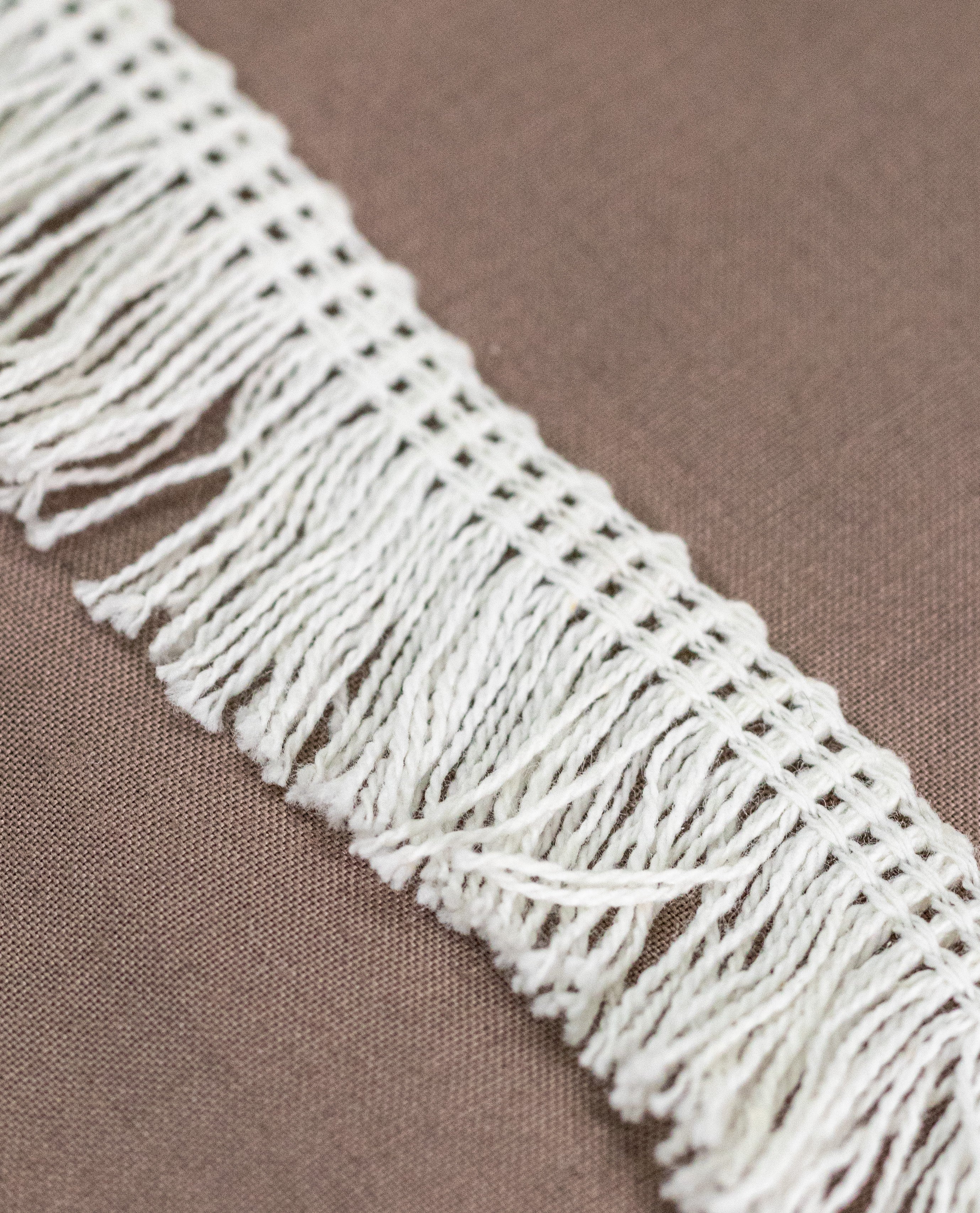Crochet Lace - Small Cotton Thread Fringe (Width - 1 inch)