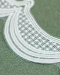 Net Lace - Dots Filled Crown Scallops with Sequins (Width - 3 inch)