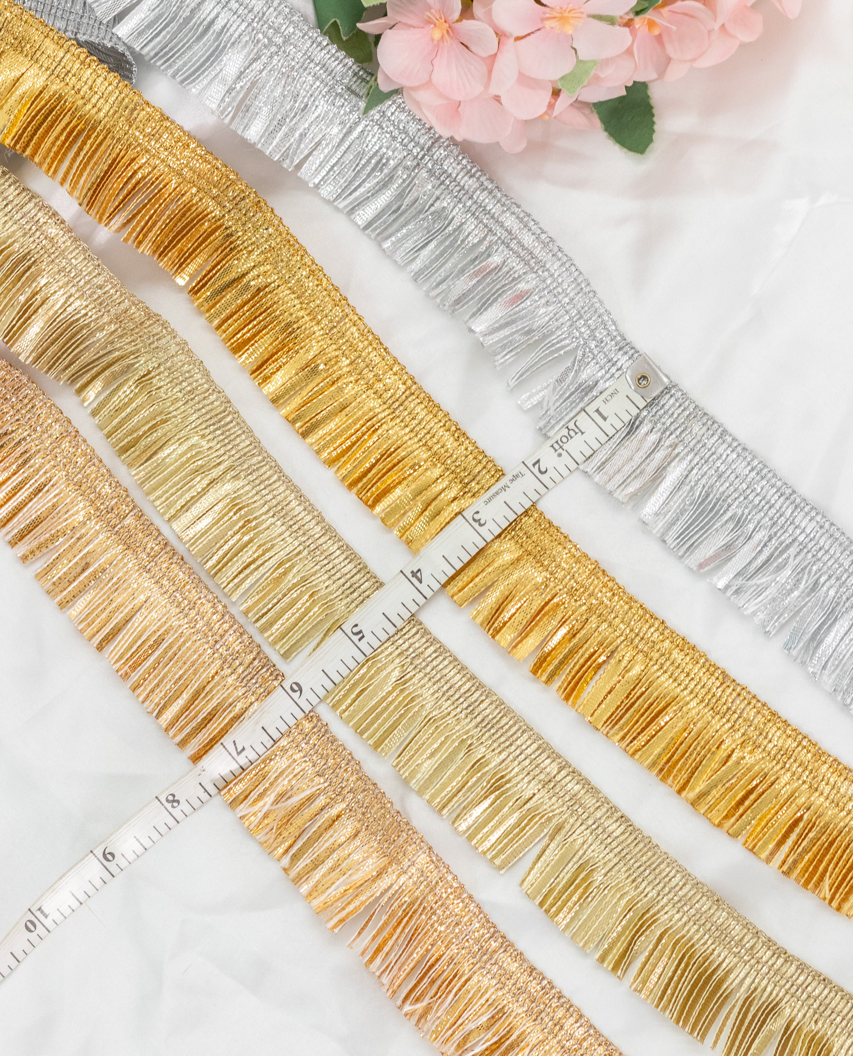 Gold Lace - Gota Fringe Lace ( Width - 1.5 inch)