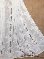 Lace Fabric - Embroidered Cutwork Georgette Fabric (Width - 60 inch)