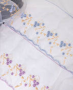 Organza Lace - Multicolour Embroidered Broad Organza Lace (Width - 8.5 inch)