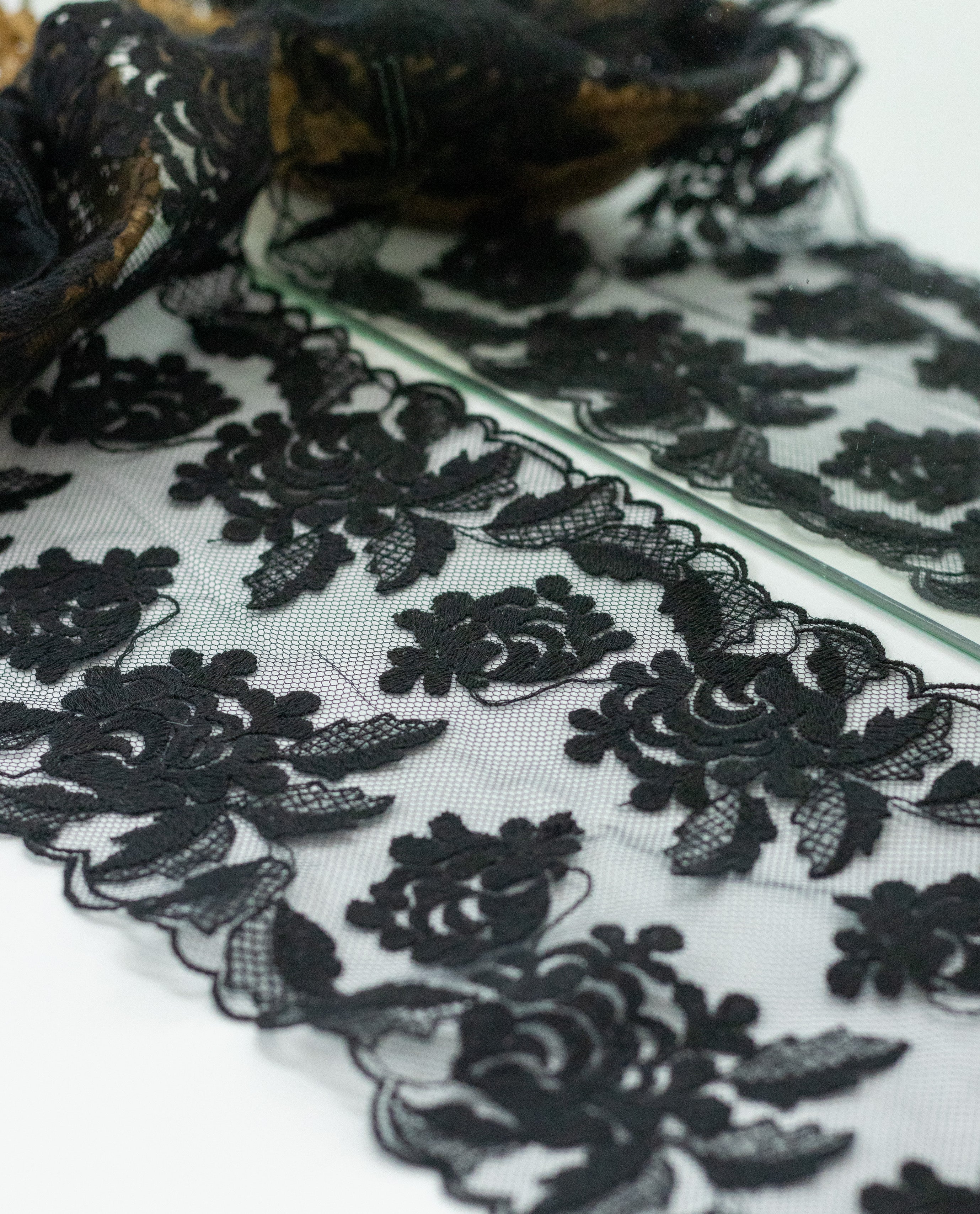 Net Lace - Black Light weight Net Lace ( Width - 5 inch)