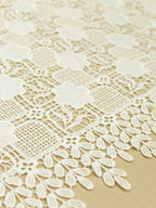 Lace Fabric - Floral Geometric Lace Fabric (Width - 52 inch)