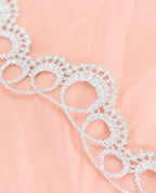 Silver Lace - Silver Swirls on net (Width - 1 inch)