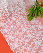 Net Lace - All over floral net lace (Width - 21 inch)