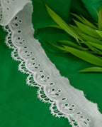 Cotton Lace - Cambric Hakoba with Cutwork GPO (Width - 2.5 inch)