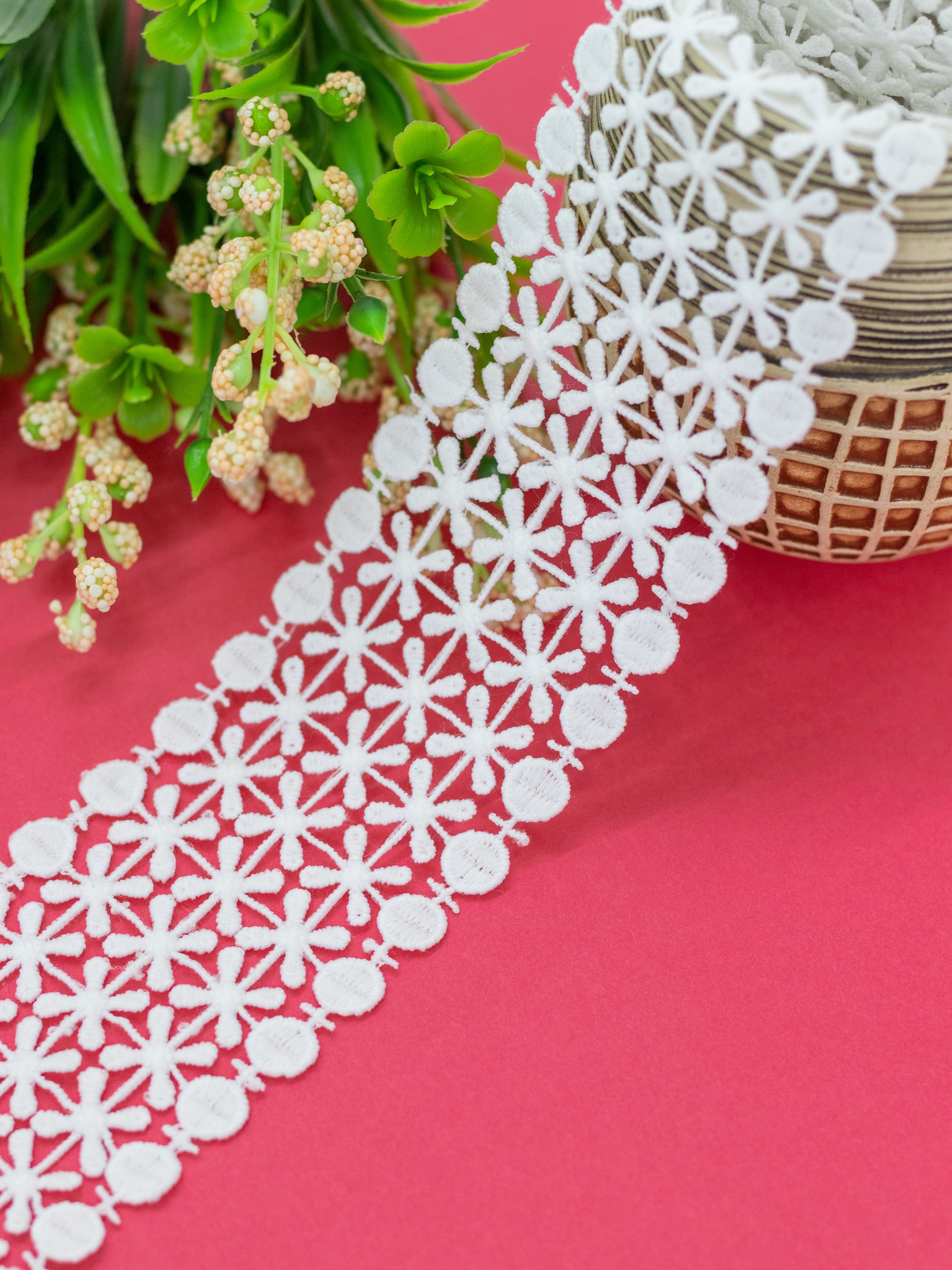 GPO Lace - Cross and Dots Parallel Lace (Width - 2 inch)
