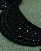 Net Lace - Dots Filled Crown Scallops with Sequins (Width - 3 inch)