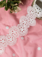 GPO Lace - Up and Down ‘U’ GPO lace with sequins (Width - 2.5 inch)