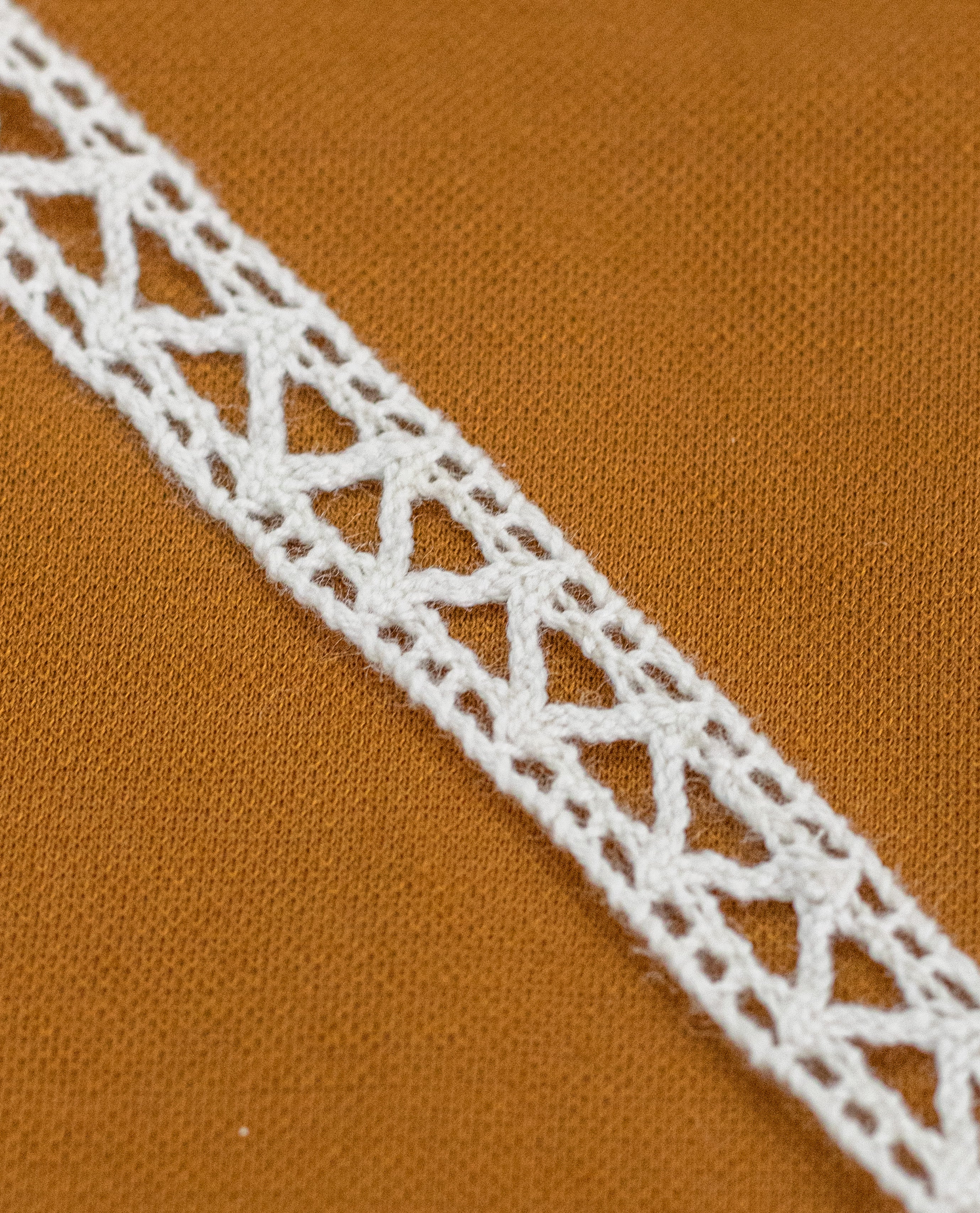 Crochet Lace - Insertion Lace with ZigZag Pattern (Width - 0.5 inch)