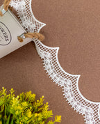 GPO Lace - Scallops with checks and sequins (Width - 2 inch)