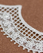 GPO Lace - Scallops with checks and sequins (Width - 2 inch)
