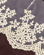 Organza Lace - Cotton Embroidered Organza Lace (Kora) (Width - 4 inch )