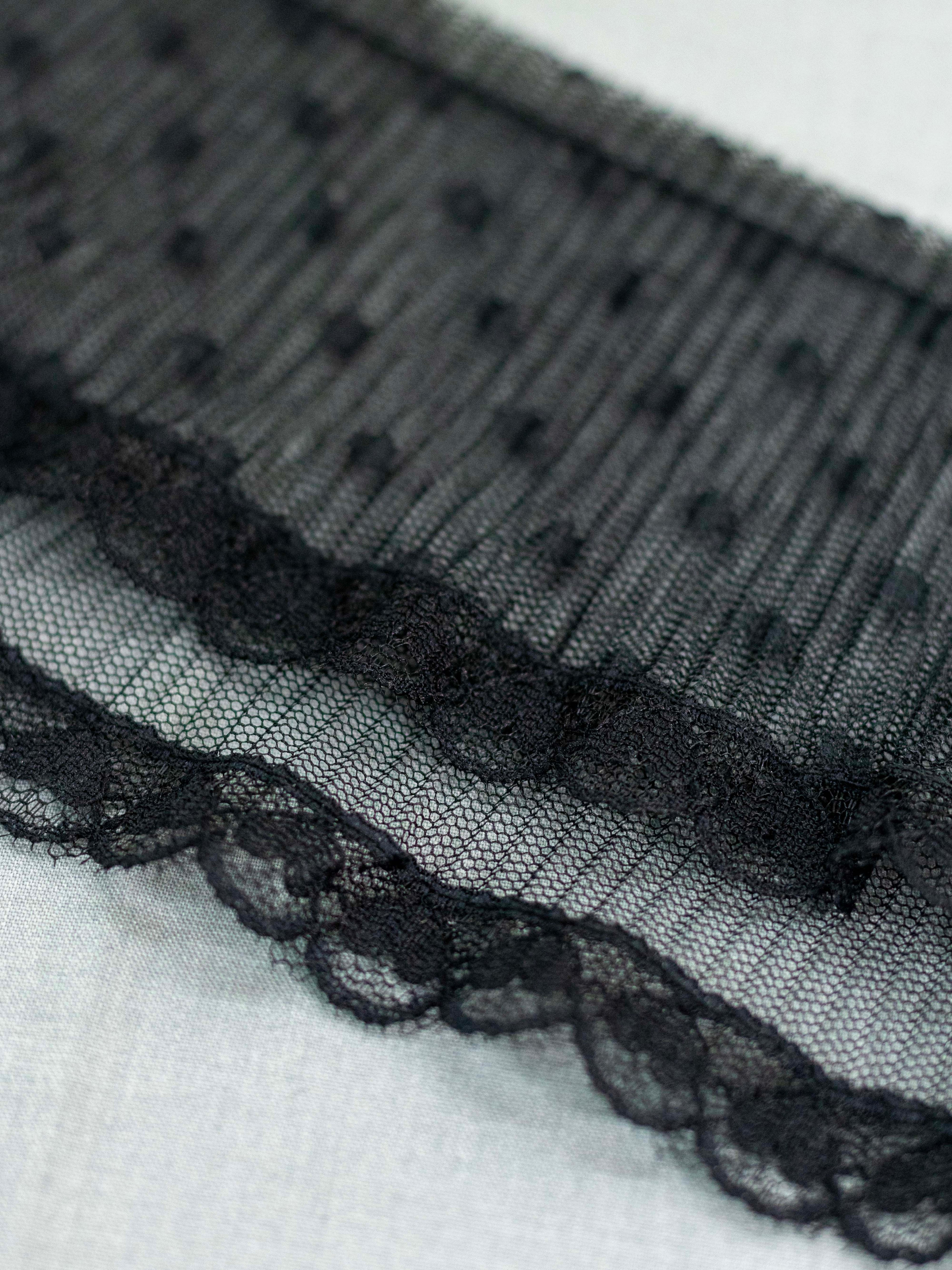 Net Lace - Double Layered Frill Lace ( (Width - 4 inch)