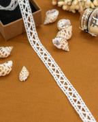 Crochet Lace - Insertion Lace with ZigZag Pattern (Width - 0.5 inch)