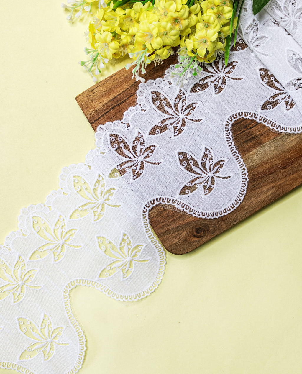 Net Lace - Canadian Leaf Net Lace (Width - 6 inch)